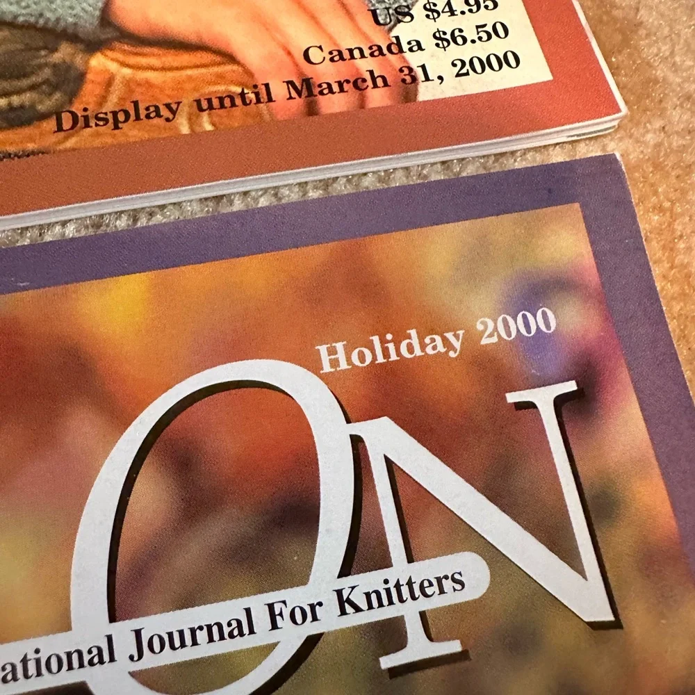 Cast On knitting and crochet magazines 2000 lot of 4